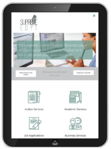 Tablet with Supreme Edit Website from Creatively Yours-01 Supreme Edit Website Design Kettering from Creatively Yours