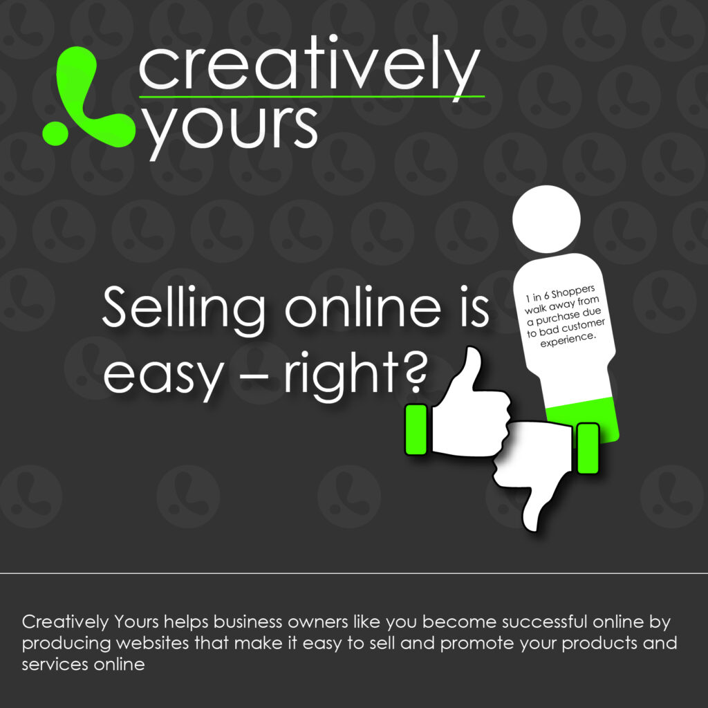 Selling Online is easy right_Website design and development from Creatively Yours website design Great Yarmouth and Kettering